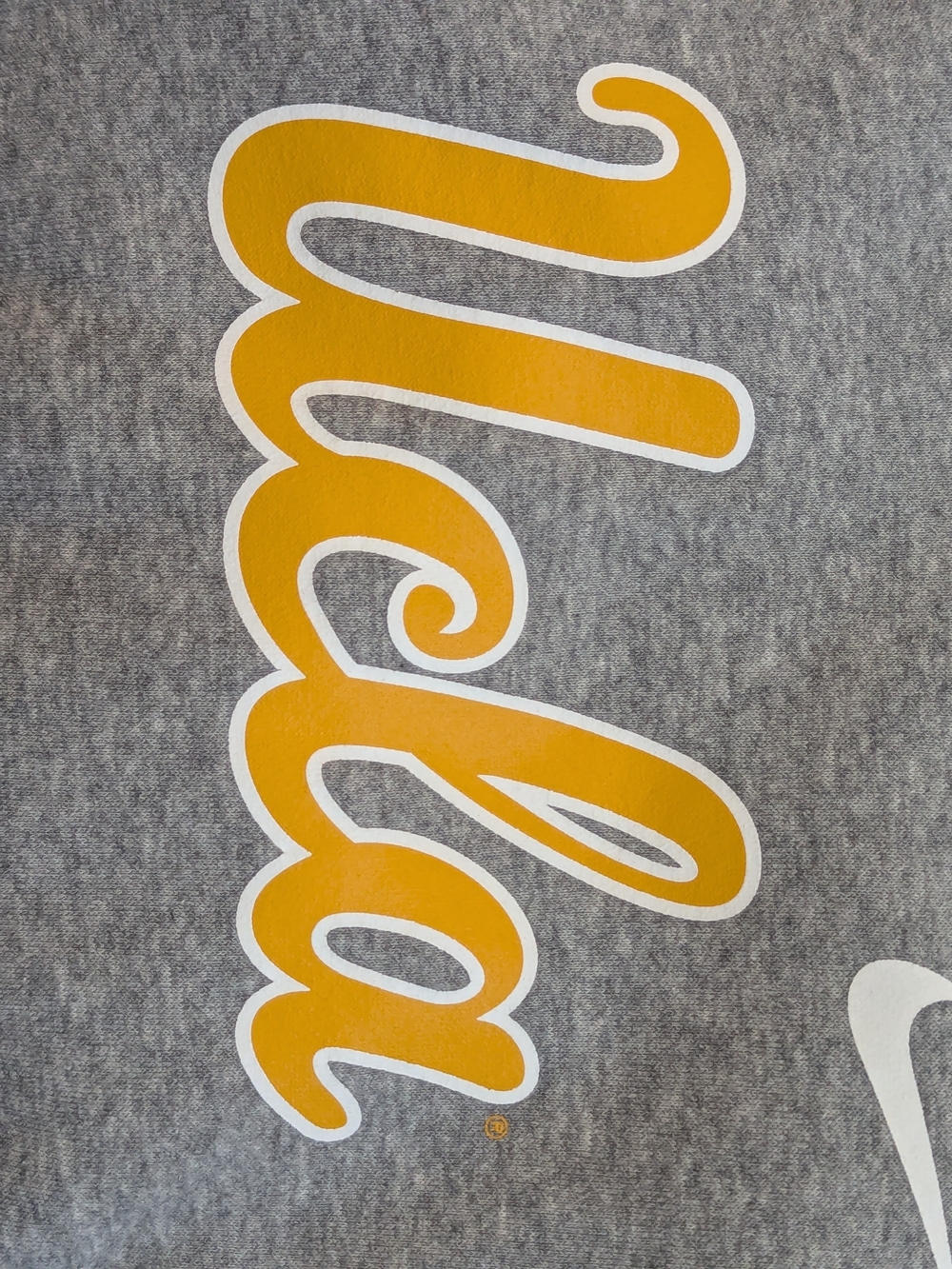 Nike Gray UCLA Pullover Hoodie with Gold Script - Picture 4 of 6